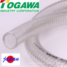 Mangueira de bomba com fio elétrico de PVC flexível para água, óleo, pó. Fabricado no Japão pela Togawa Industry (mangueira flexível de plástico)